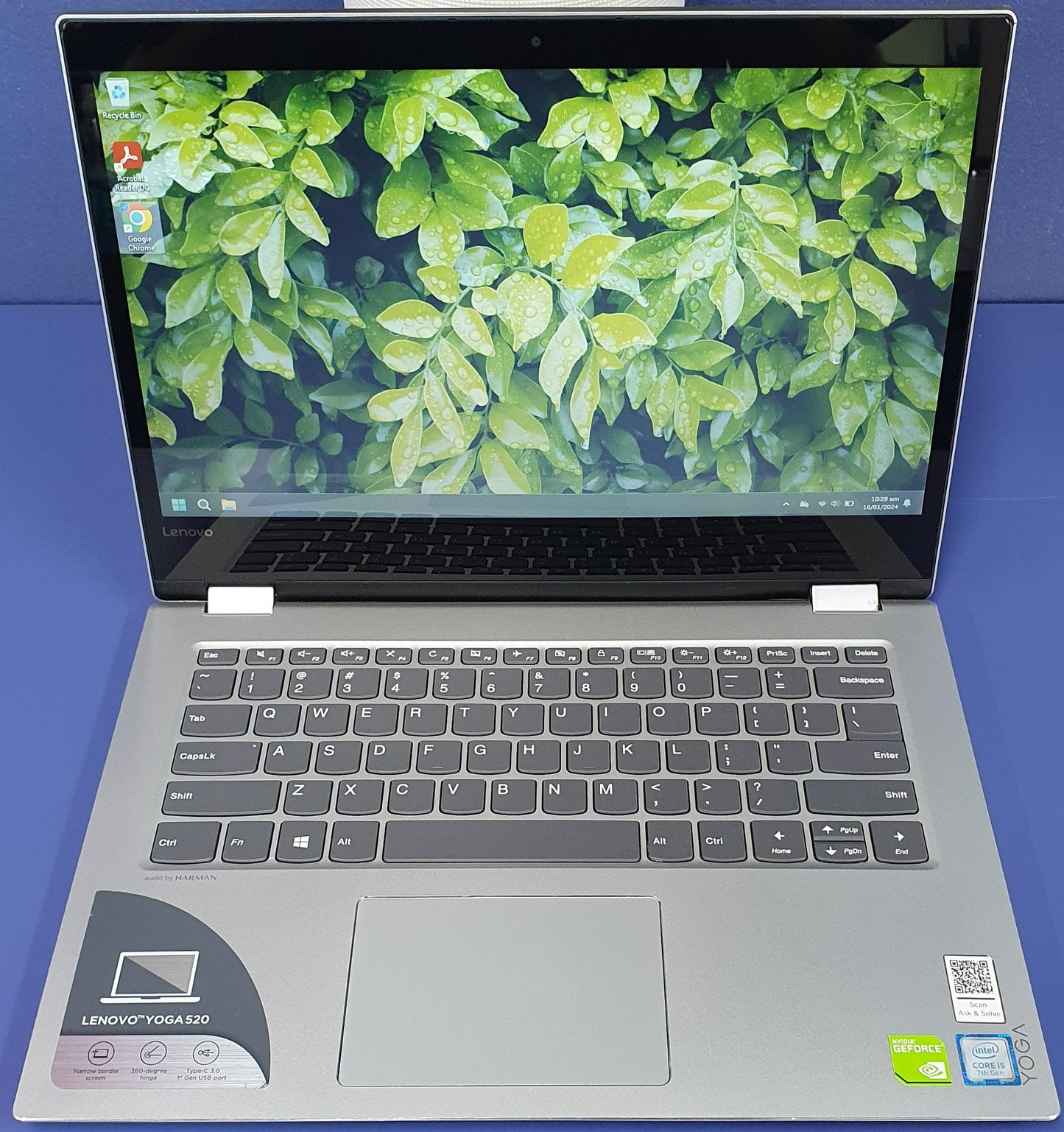 Lenovo Yoga 520 - i5 7th Gen - 8GB RAM - 256GB SSD - 14" HD Touch Flip - Windows 11 Home
